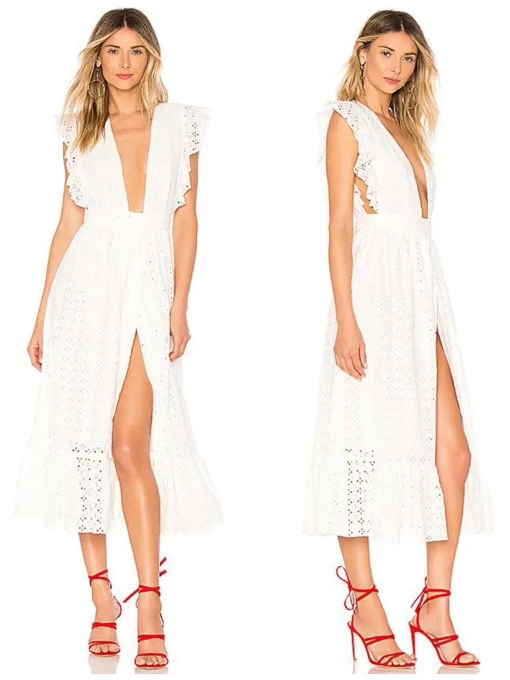 MAJORELLE Mistwood Dress in White